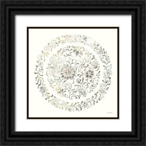 Earthen Circle of Life III Black Ornate Wood Framed Art Print with Double Matting by Nai, Danhui