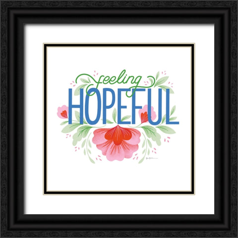 Feeling Hopeful I Bright Black Ornate Wood Framed Art Print with Double Matting by Graham, Gia