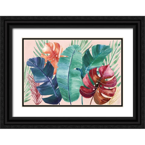 The Tropics I Black Ornate Wood Framed Art Print with Double Matting by June, Dina