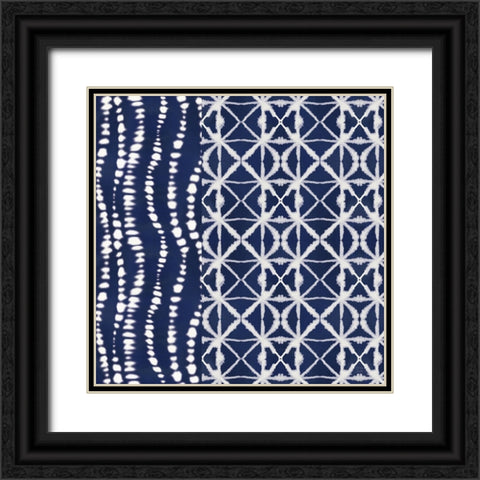 Indigo Splash XII Black Ornate Wood Framed Art Print with Double Matting by June, Dina