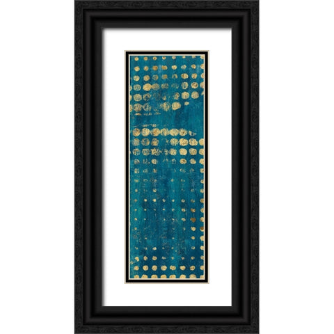 Juxtapose II Panel II Black Ornate Wood Framed Art Print with Double Matting by Warrick, Cheryl