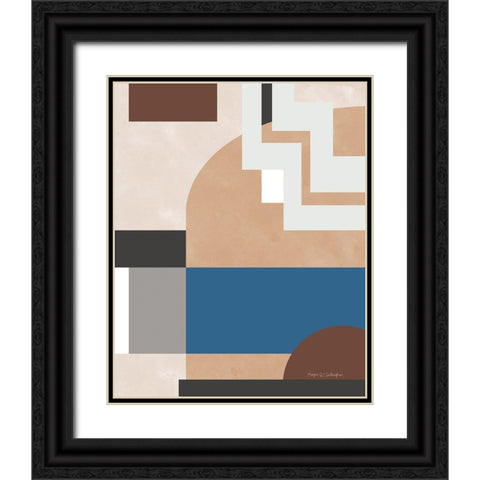 Soft Modern I Gray Black Ornate Wood Framed Art Print with Double Matting by Gallagher, Megan