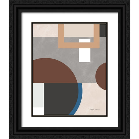Soft Modern II Gray Black Ornate Wood Framed Art Print with Double Matting by Gallagher, Megan