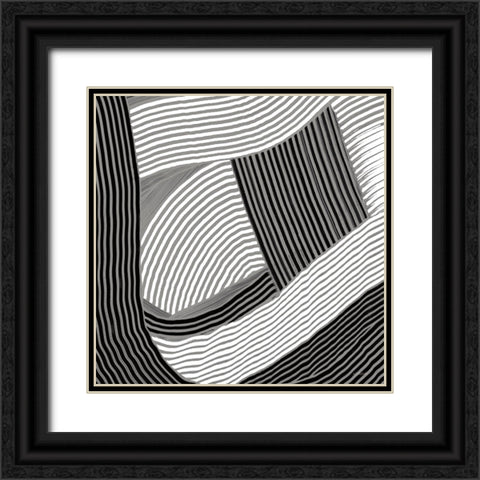 Weaving III Paloma Black Ornate Wood Framed Art Print with Double Matting by Schick, Mike
