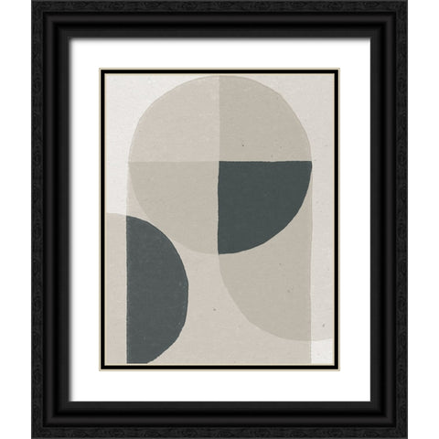 Soft Rain II Dark Gray Black Ornate Wood Framed Art Print with Double Matting by Hershey, Moira