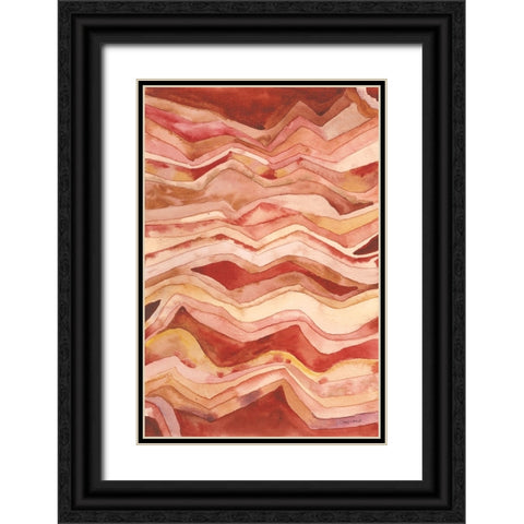 Painted Desert II Black Ornate Wood Framed Art Print with Double Matting by Warrick, Cheryl