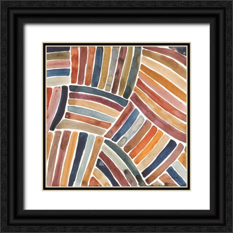 Furrow I Black Ornate Wood Framed Art Print with Double Matting by Warrick, Cheryl