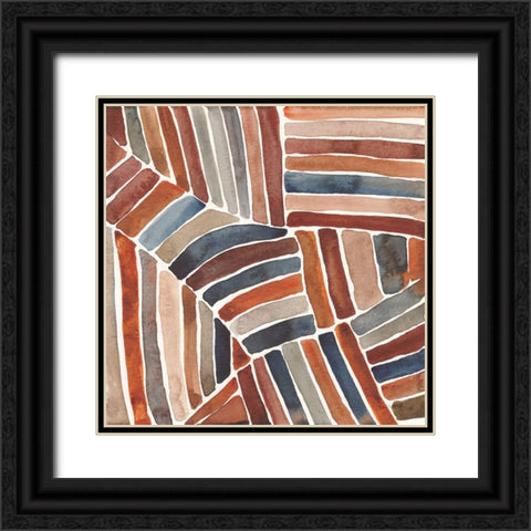 Furrow II Black Ornate Wood Framed Art Print with Double Matting by Warrick, Cheryl