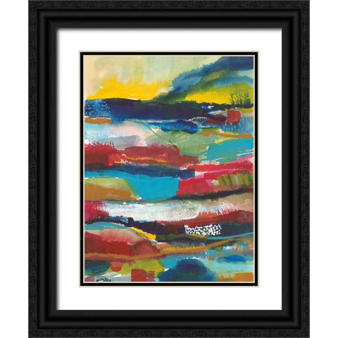 Nocturne II Black Ornate Wood Framed Art Print with Double Matting by Warrick, Cheryl