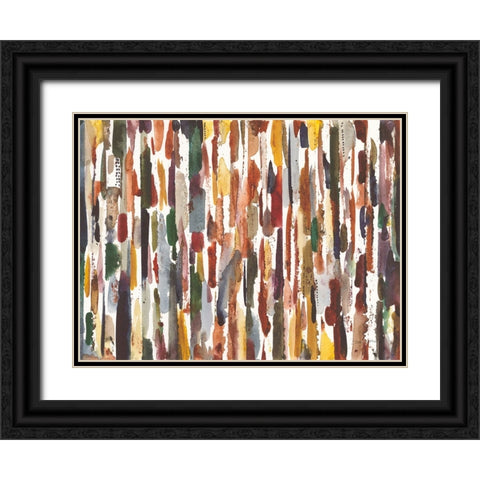 Strata I Black Ornate Wood Framed Art Print with Double Matting by Warrick, Cheryl