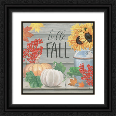 Fall at the Farm V Black Ornate Wood Framed Art Print with Double Matting by Wiens, James