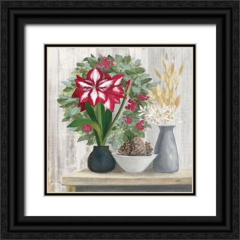 Natural Holiday Light Black Ornate Wood Framed Art Print with Double Matting by Purinton, Julia