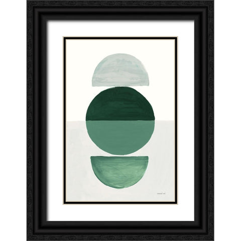 In Between I Green Black Ornate Wood Framed Art Print with Double Matting by Nai, Danhui