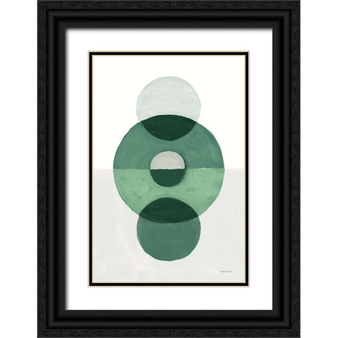 In Between II Green Black Ornate Wood Framed Art Print with Double Matting by Nai, Danhui