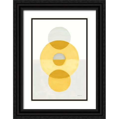 In Between II Yellow Black Ornate Wood Framed Art Print with Double Matting by Nai, Danhui