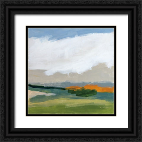 Spring Breeze Black Ornate Wood Framed Art Print with Double Matting by Munger, Pamela