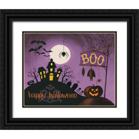 Happy Haunting I Black Ornate Wood Framed Art Print with Double Matting by Audit, Lisa