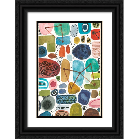 Bliss III Black Ornate Wood Framed Art Print with Double Matting by Warrick, Cheryl