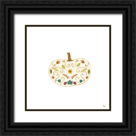 Autumn Otomi XI Black Ornate Wood Framed Art Print with Double Matting by Charron, Veronique