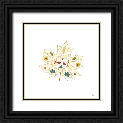 Autumn Otomi XII Black Ornate Wood Framed Art Print with Double Matting by Charron, Veronique