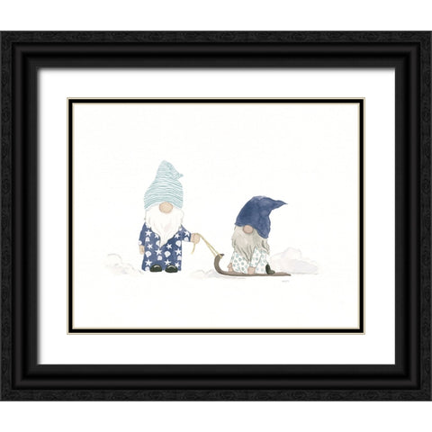 Coastal Gnomes III Black Ornate Wood Framed Art Print with Double Matting by Jackson, Jenaya