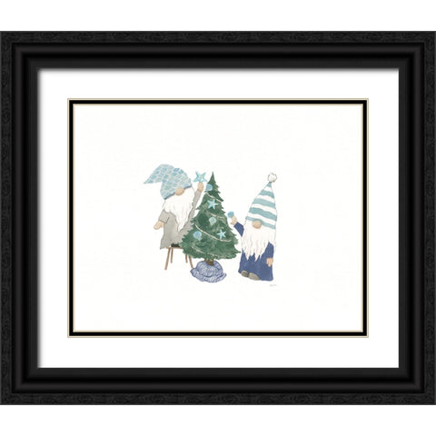 Winter Gnomes IV Black Ornate Wood Framed Art Print with Double Matting by Jackson, Jenaya