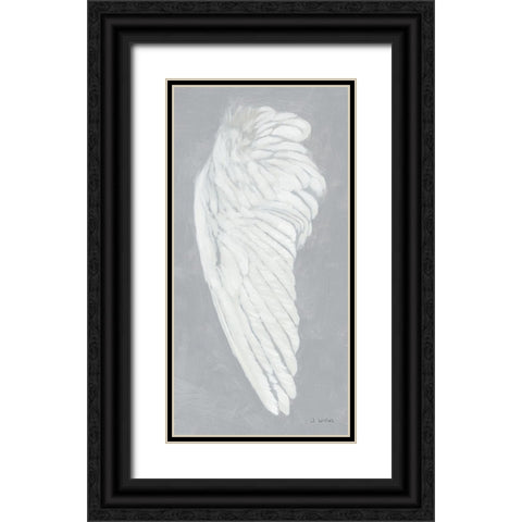 Wings II on Gray Flipped Black Ornate Wood Framed Art Print with Double Matting by Wiens, James