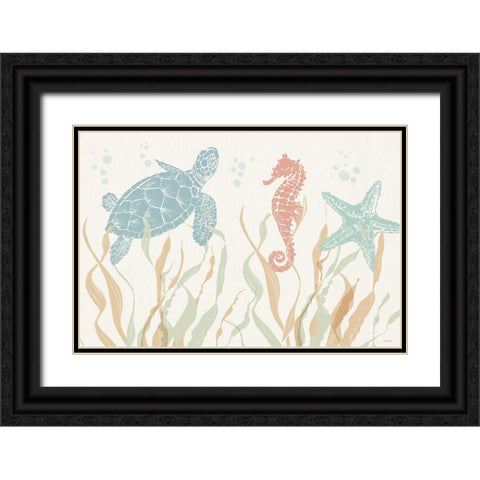 Seaside Style I Black Ornate Wood Framed Art Print with Double Matting by Tavoletti, Anne