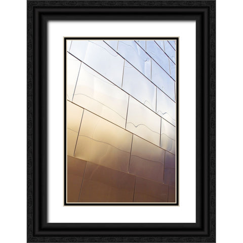 Skyscraper IV Bright Black Ornate Wood Framed Art Print with Double Matting by Aledanda