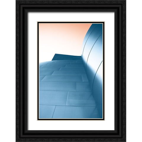 Skyscaper VIII Bright Black Ornate Wood Framed Art Print with Double Matting by Aledanda