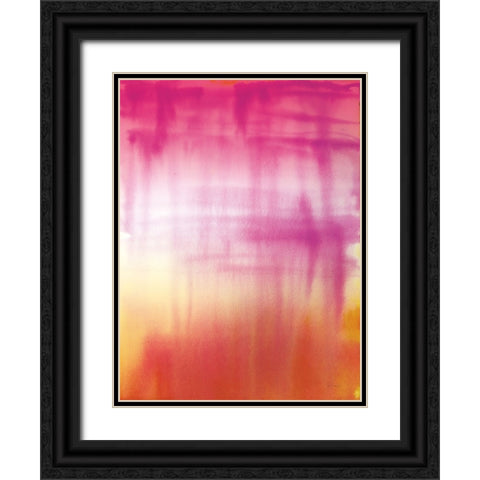 Dip Dye II Bright Black Ornate Wood Framed Art Print with Double Matting by Schlabach, Sue