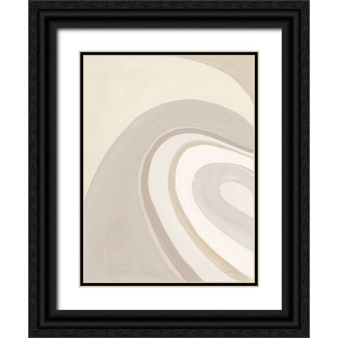 In the Groove I Neutral Black Ornate Wood Framed Art Print with Double Matting by Nai, Danhui