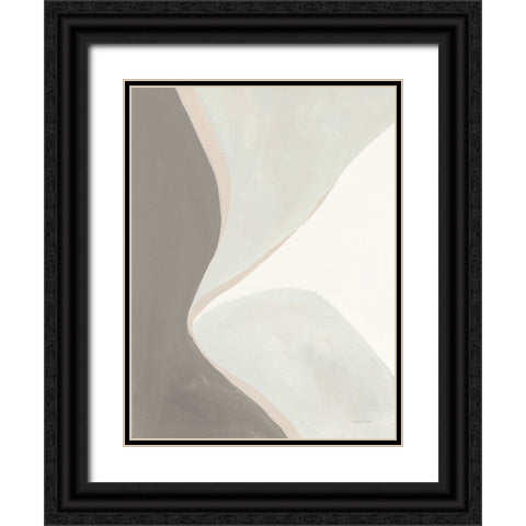 Retro Abstract III Neutral Black Ornate Wood Framed Art Print with Double Matting by Nai, Danhui