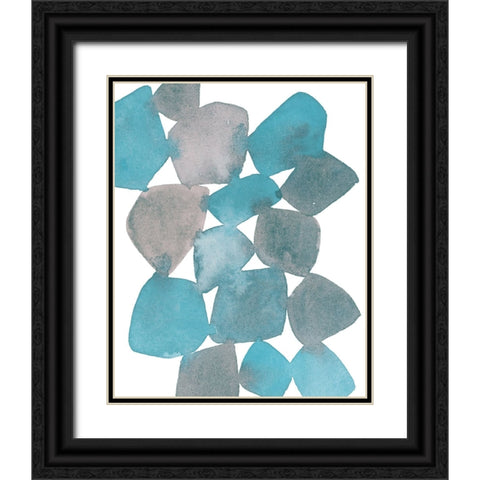 Boho Beautiful II Blue Black Ornate Wood Framed Art Print with Double Matting by Hershey, Moira