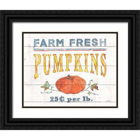 Fall Flair IV Shiplap Black Ornate Wood Framed Art Print with Double Matting by Tavoletti, Anne