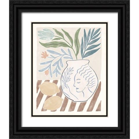 Cyprus IV Neutral Black Ornate Wood Framed Art Print with Double Matting by Penner, Janelle