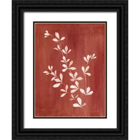 Simple Nature II Burgundy Black Ornate Wood Framed Art Print with Double Matting by Nai, Danhui