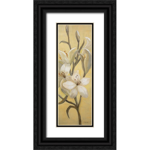 Subtle Lily I Black Ornate Wood Framed Art Print with Double Matting by Vassileva, Silvia