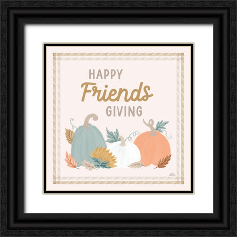 Festive Friendsgiving III Black Ornate Wood Framed Art Print with Double Matting by Marshall, Laura