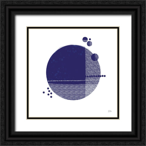 Tribeca II Indigo Black Ornate Wood Framed Art Print with Double Matting by Averinos, Melissa
