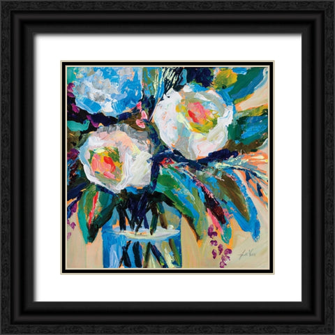 Wall Flowers Black Ornate Wood Framed Art Print with Double Matting by Vertentes, Jeanette