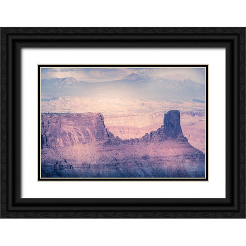 pinks Black Ornate Wood Framed Art Print with Double Matting by Larson, Nathan