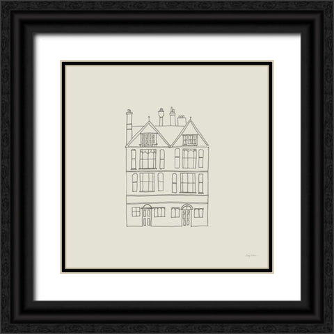 Buildings of London I Sq Black Ornate Wood Framed Art Print with Double Matting by Tillmon, Avery