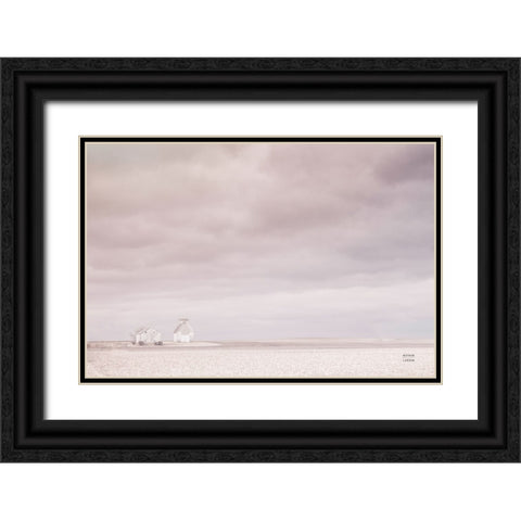 Storm Barn Bright Black Ornate Wood Framed Art Print with Double Matting by Larson, Nathan