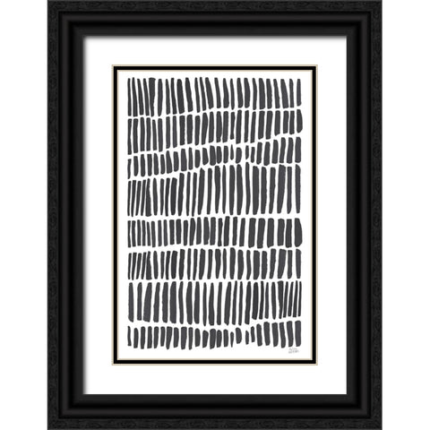 Strokes of Luck Black Ornate Wood Framed Art Print with Double Matting by Averinos, Melissa