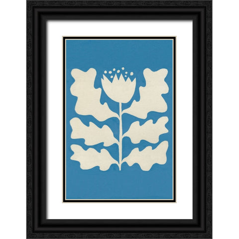 Delighted I Blue Vertical Black Ornate Wood Framed Art Print with Double Matting by Hershey, Moira