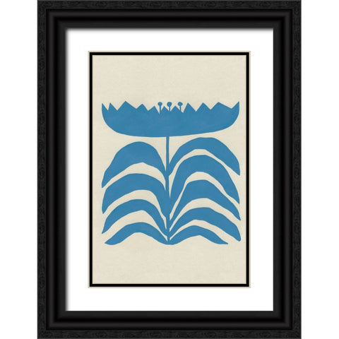 Delighted III Blue Vertical Black Ornate Wood Framed Art Print with Double Matting by Hershey, Moira