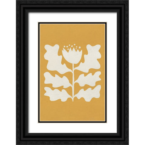 Delighted I Yellow Vertical Black Ornate Wood Framed Art Print with Double Matting by Hershey, Moira