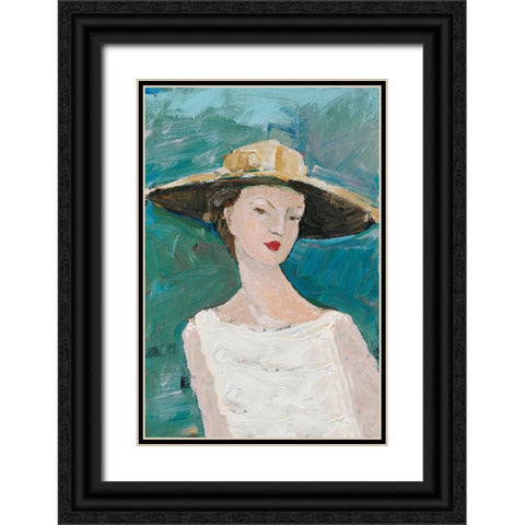Flea Market Portrait I v2 Black Ornate Wood Framed Art Print with Double Matting by Tillmon, Avery
