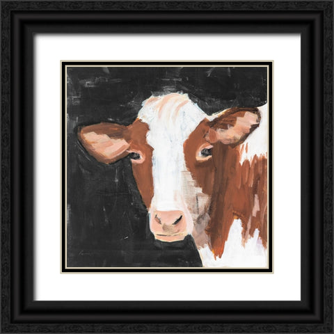Rusty Flipped on Black Black Ornate Wood Framed Art Print with Double Matting by Munger, Pamela